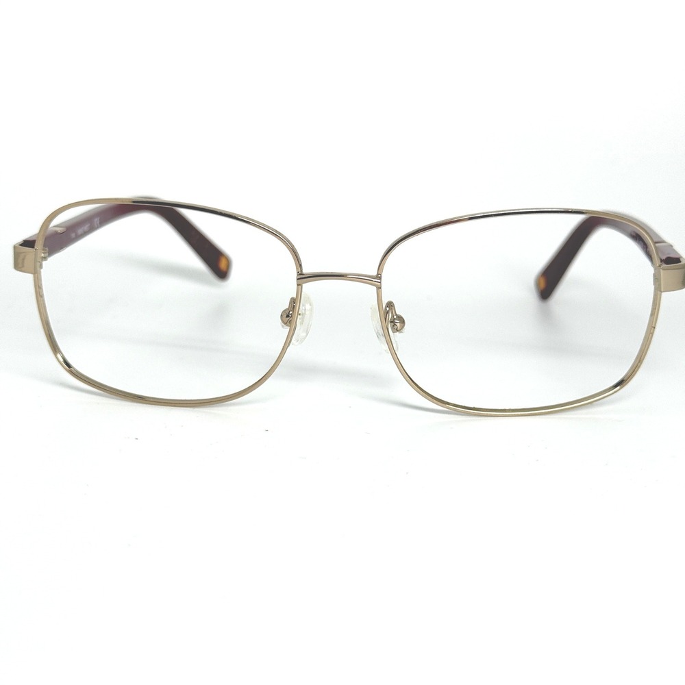 Nine West NW123S 780 Gold Burgundy Square Eyeglasses Frames 57-16-135 21813